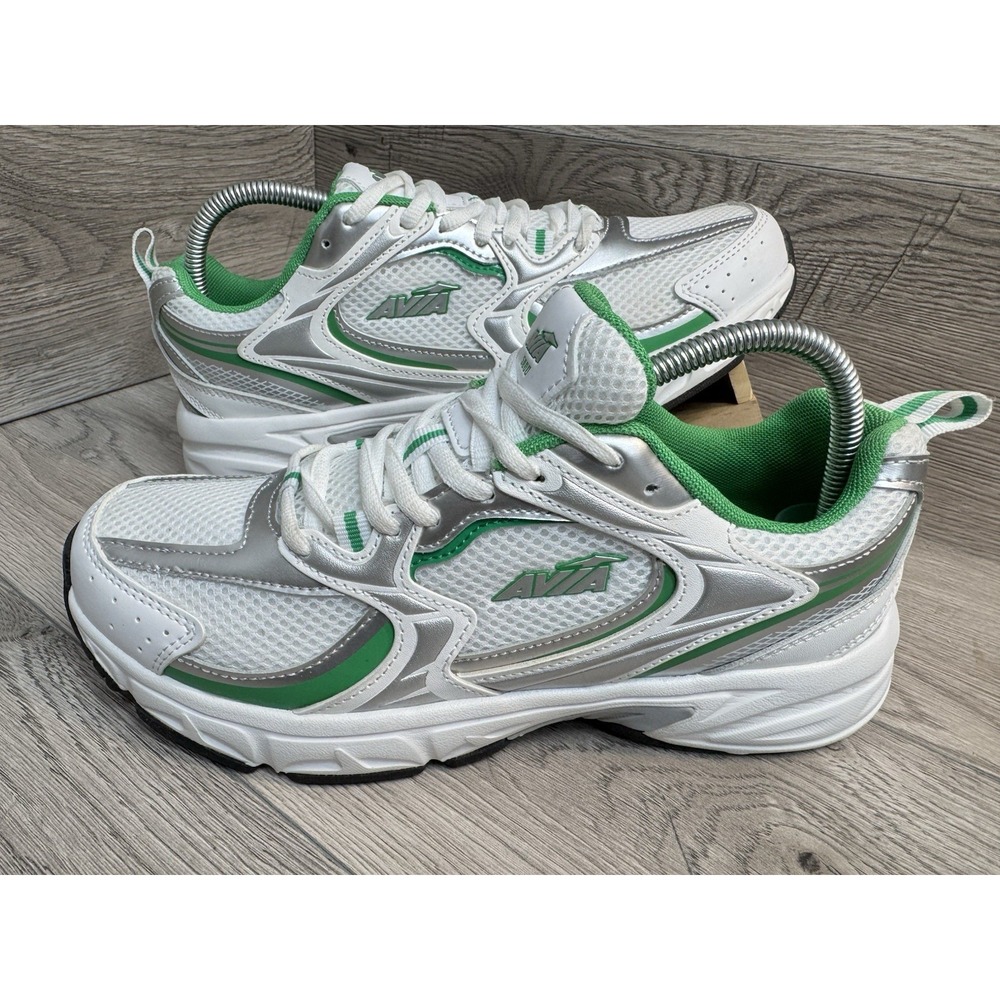 Avia 5000 Shoes Womens Size 9.5 White Green Mesh Running Sneakers WMAV43GX002L